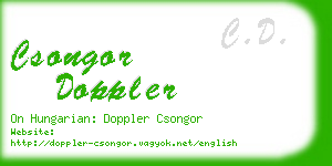 csongor doppler business card
